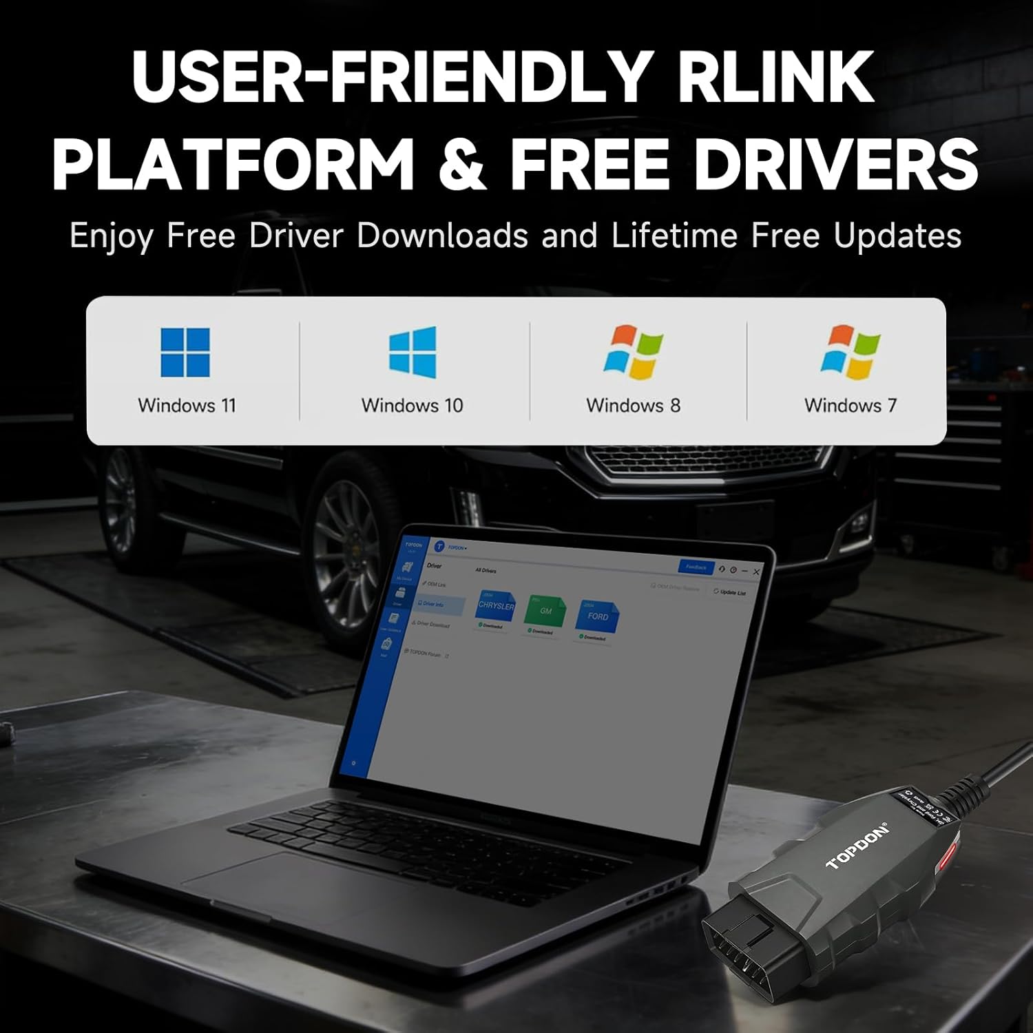 Professional Diagnostic Tool – Full System Diagnostics, OEM Programming, Free Drivers