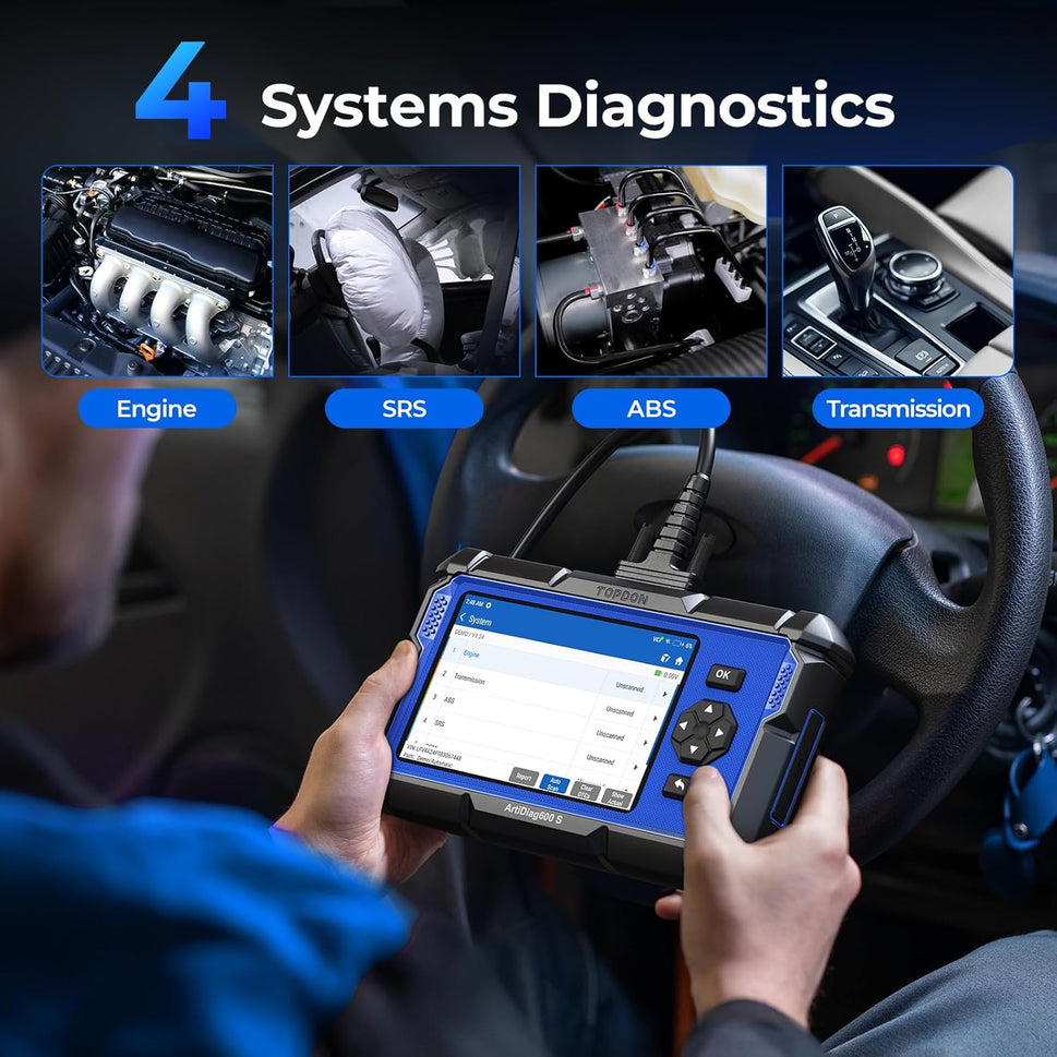 TOPDON ArtiDiag600S OBD2 Scanner – 4 Systems, 9 Resets, Lifetime Free Updates