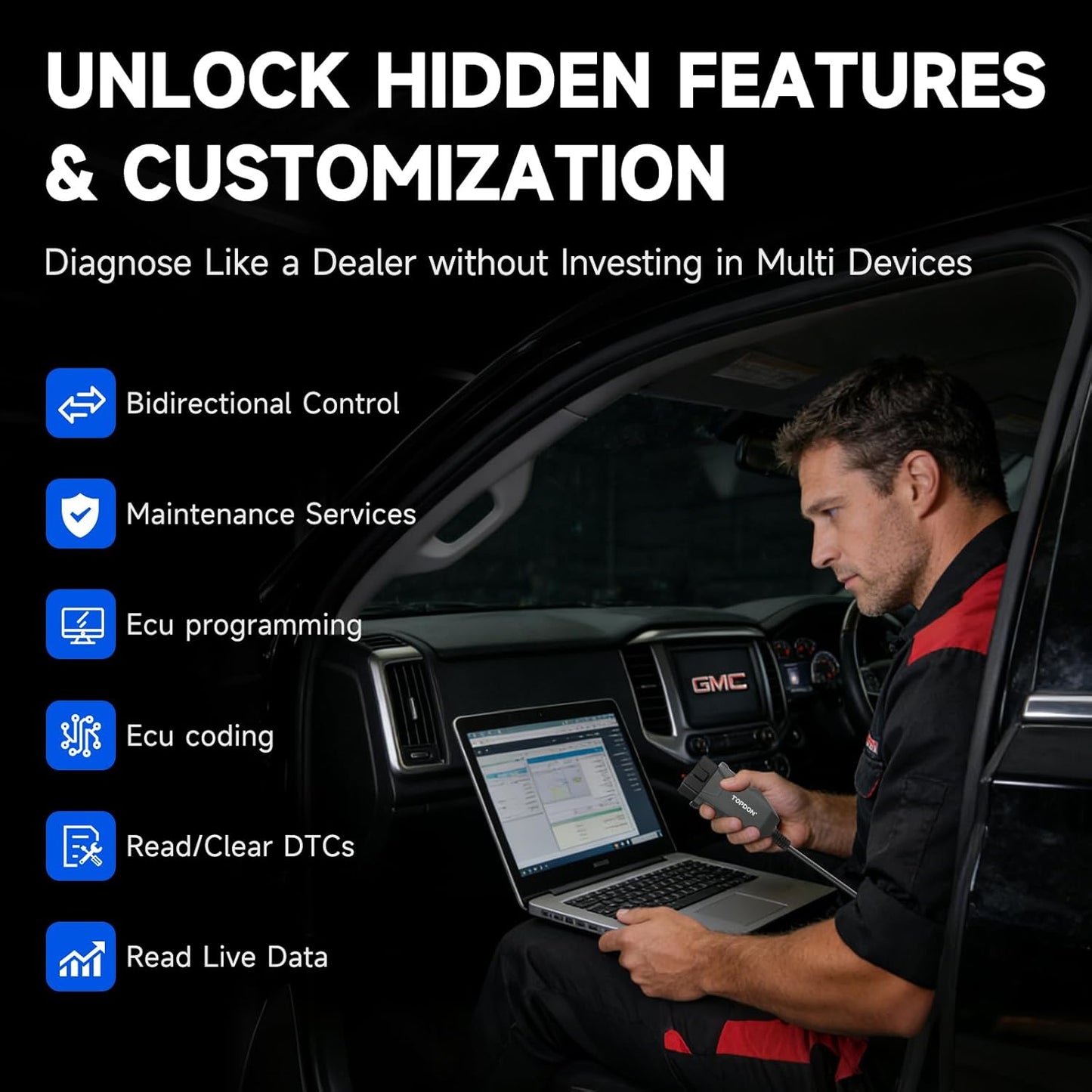 Professional Diagnostic Tool – Full System Diagnostics, OEM Programming, Free Drivers