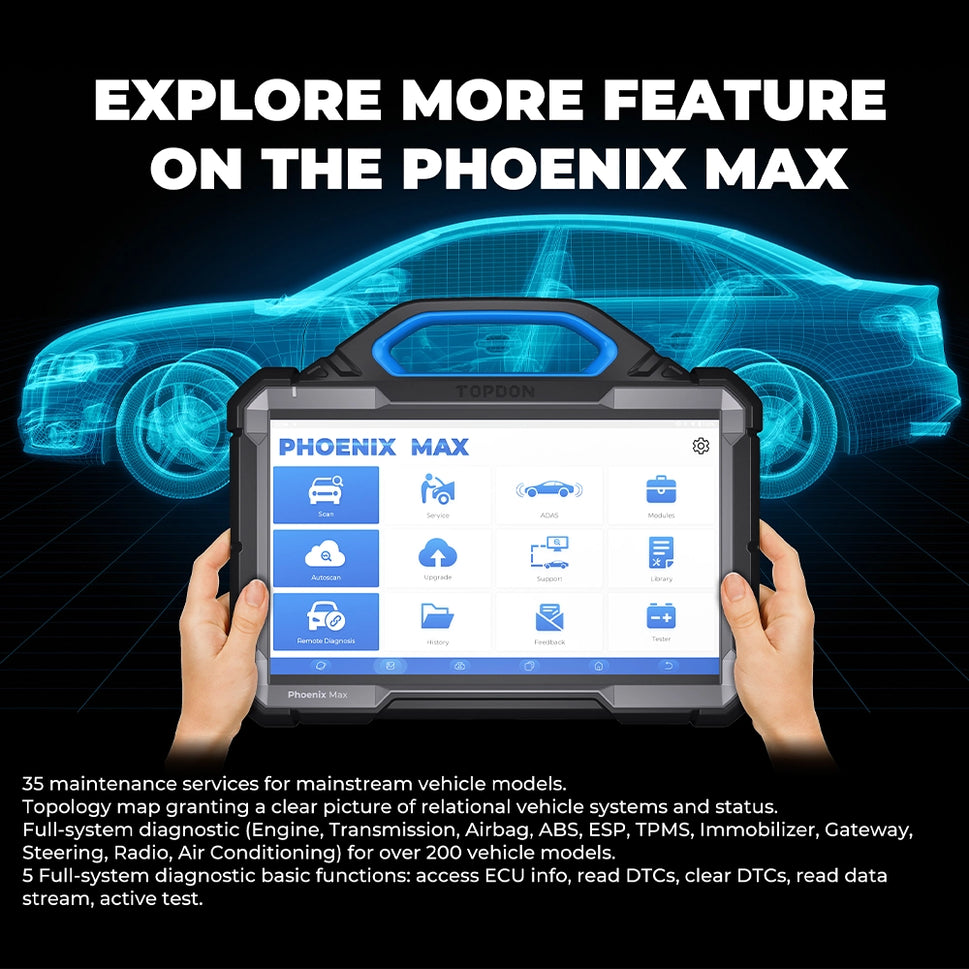 Topdon Phoenix Max [3-Year Free Update] With 4 Channel Oscilloscope