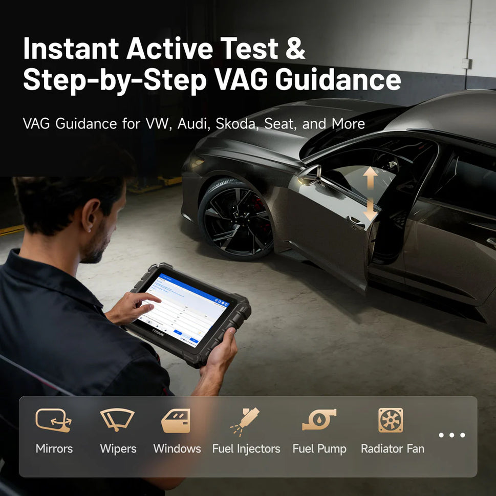 Professional 10.1" Automotive Diagnostic Tool, J2534 Prog.